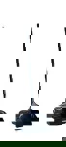 Lobby Pro Upright Dustpan With Wheels, 12.5w X 37h, Polypropylene With Vinyl Coat, Black